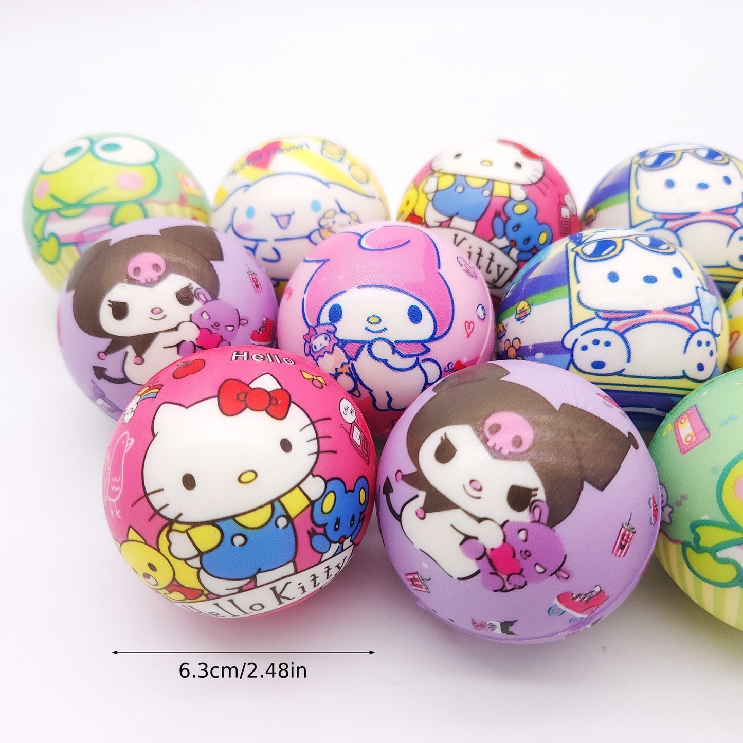 6/12pcs Series Cartoon Soft Sponge Ball, Toy Ball, Great Gift