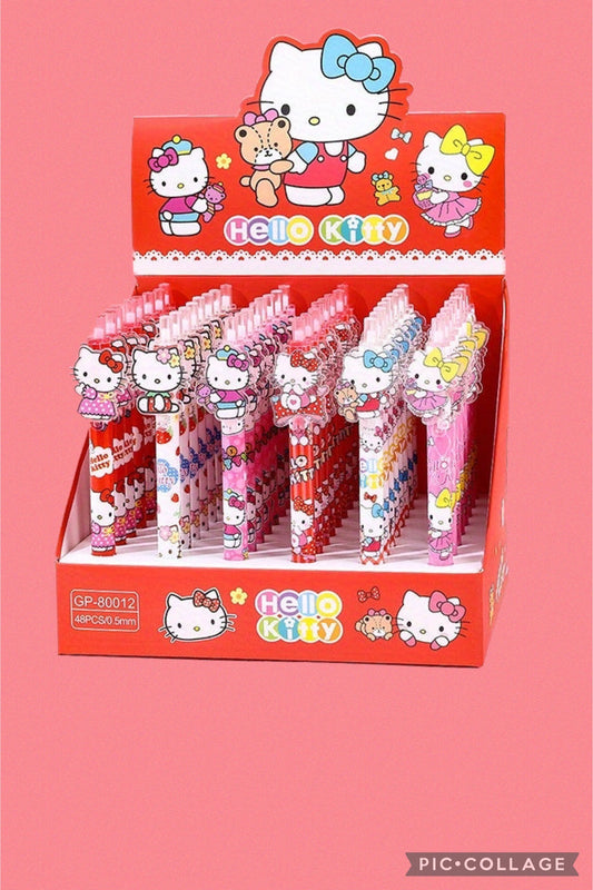 Sanrio Hello Kitty Retractable Gel Pen - Cute Cartoon Design, Medium Point, Ideal