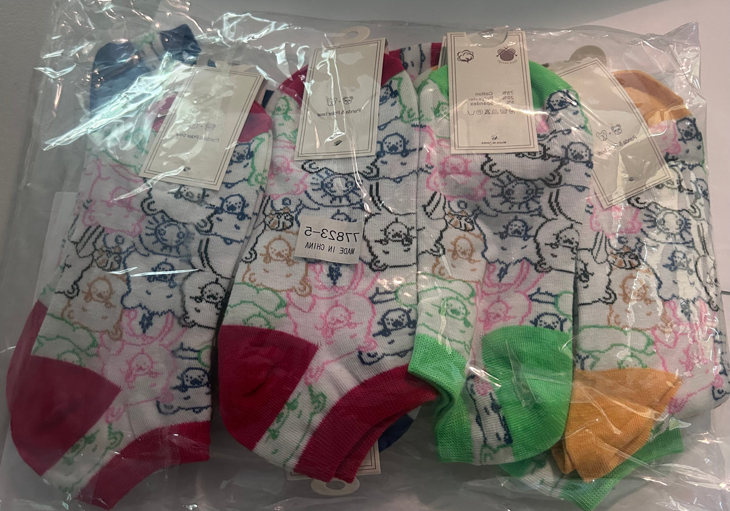 Care neon bears sock (12pcs)