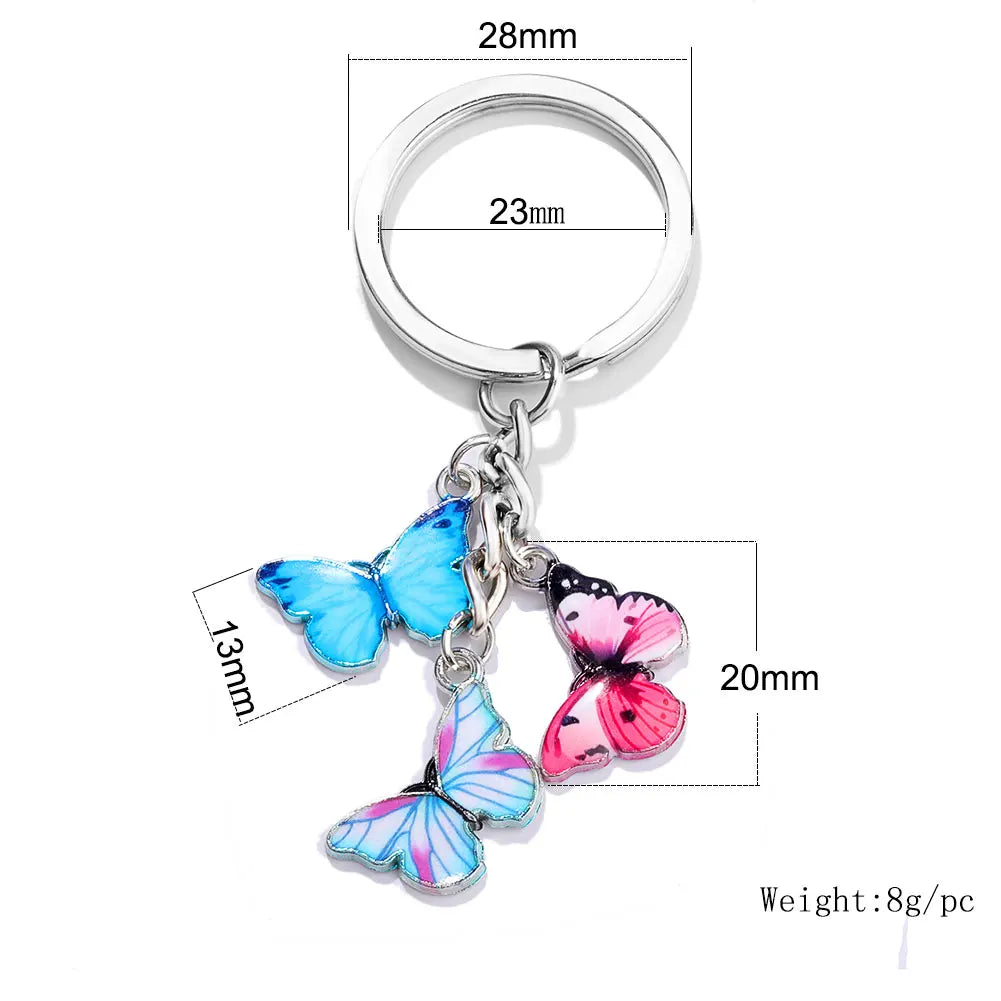 10pcs/lot Wholesale Butterfly Keychain