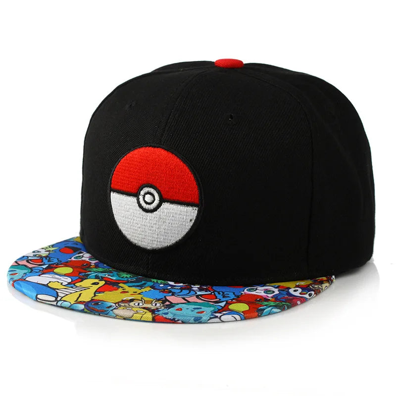 Anime Pokemon Baseball Cap Pika hi Hat Adjustable Pokemon Cosplay Hip Hop Cap Girls Boys Children's Figures Toys Gift