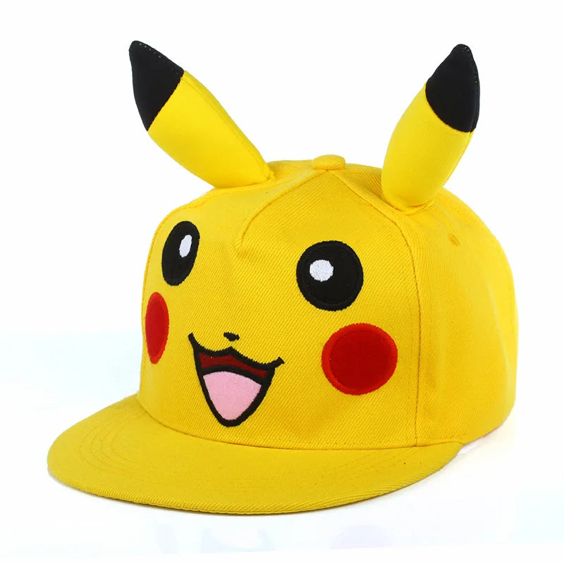 Anime Pokemon Baseball Cap Pika hi Hat Adjustable Pokemon Cosplay Hip Hop Cap Girls Boys Children's Figures Toys Gift