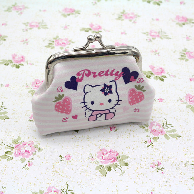 Hello Kitty Cartoon Coin Pouch Purse Sanrio Creative Small Wallet Wholesale My Melody Bags girls purse Kawaii Wallet Kid Purses