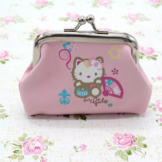 Hello Kitty Cartoon Coin Pouch Purse Sanrio Creative Small Wallet Wholesale My Melody Bags girls purse Kawaii Wallet Kid Purses