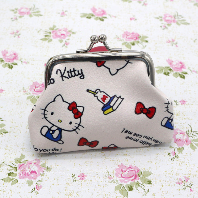 Hello Kitty Cartoon Coin Pouch Purse Sanrio Creative Small Wallet Wholesale My Melody Bags girls purse Kawaii Wallet Kid Purses