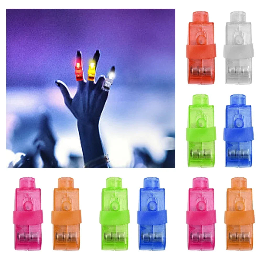 (20pc)LED Flash Finger Light Kids Dazzling Light Ring Flash Toys Wholesale Glow