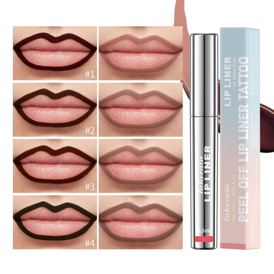 Waterproof Lip Liner Peel Off Tattoo Lipgloss Waterproof Long Lasting Matte Lip Tint Brown Contour Tear-off Lips Stain Cosmetic