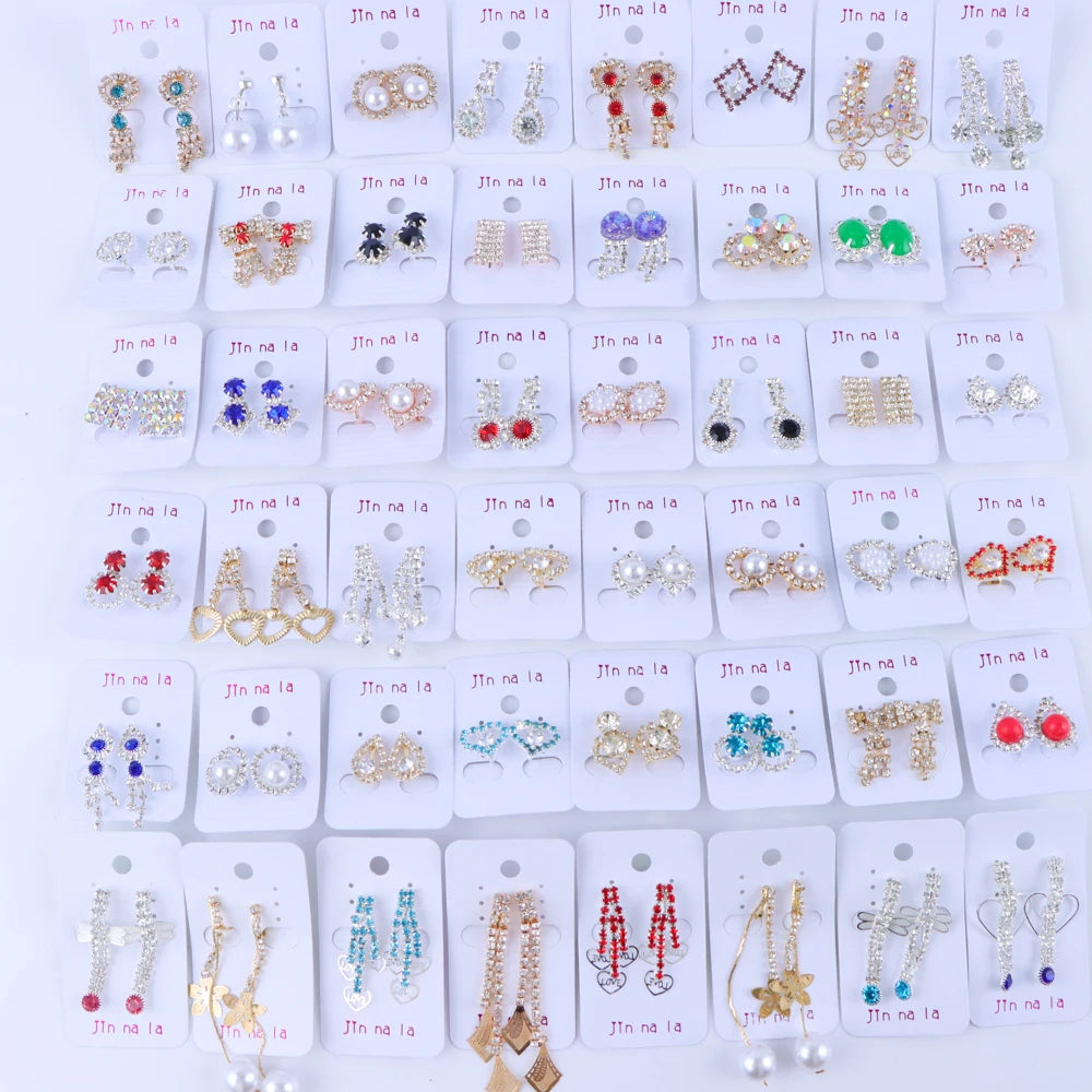 10Pairs/Lot Fashion Sparkling Star Jewelry Party For Women Girl Cute Gift Accessory Wholesale