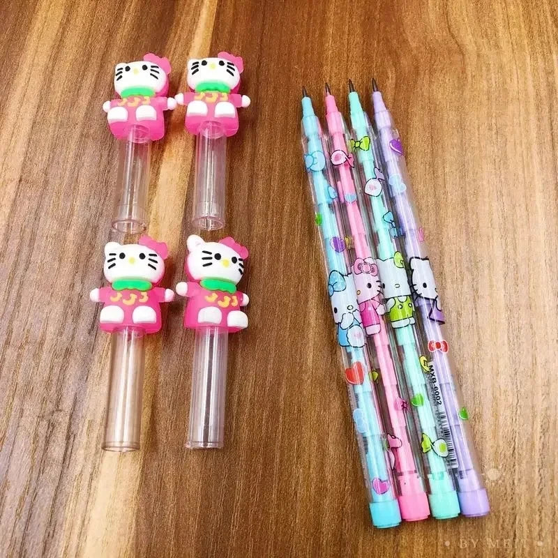 Sanrio 48pcs Mechanical Pencil Cute Hello Kitty Cut-free shipping (onlinefree)