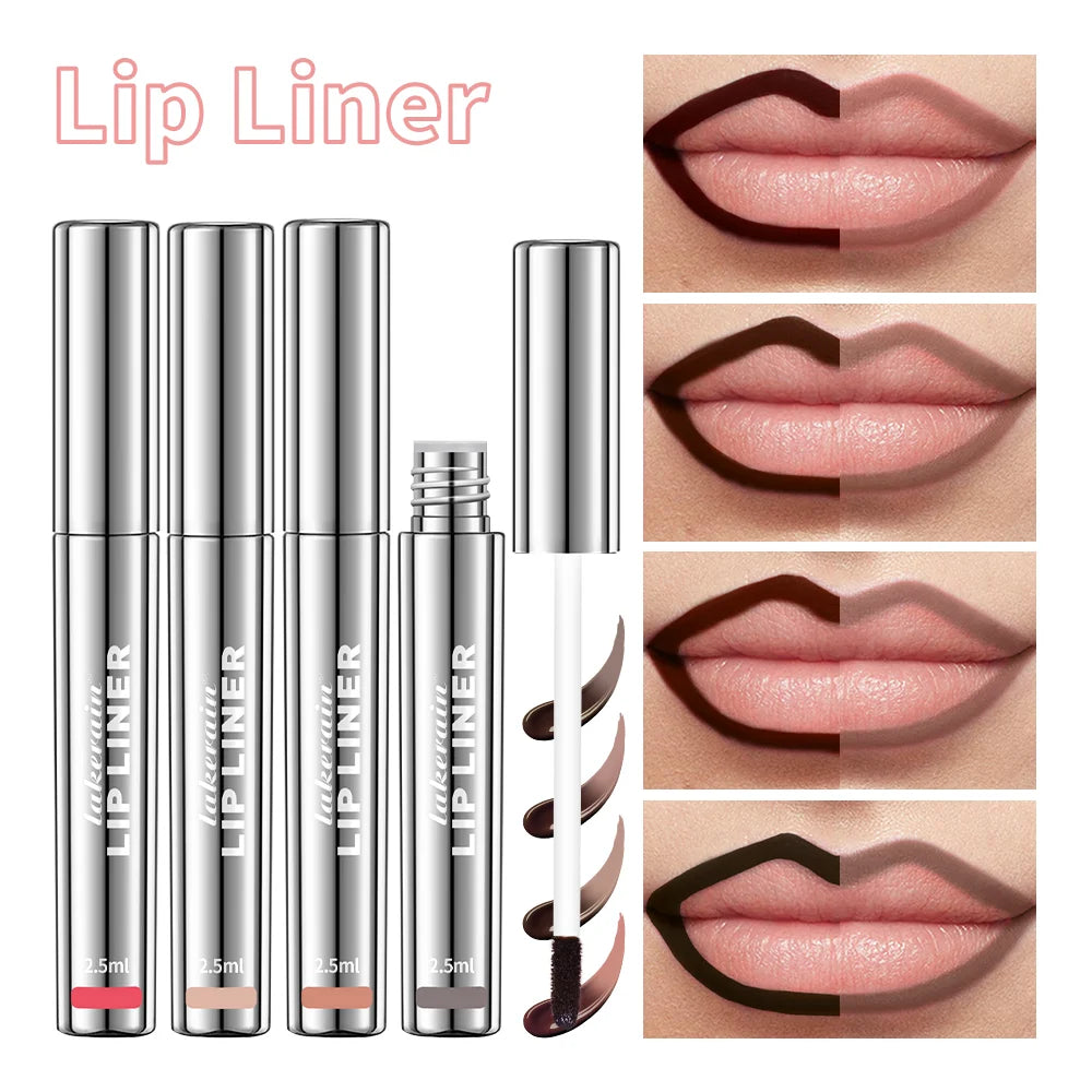 Waterproof Lip Liner Peel Off Tattoo Lipgloss Waterproof Long Lasting Matte Lip Tint Brown Contour Tear-off Lips Stain Cosmetic