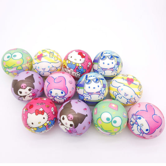 6/12pcs Series Cartoon Soft Sponge Ball, Toy Ball, Great Gift