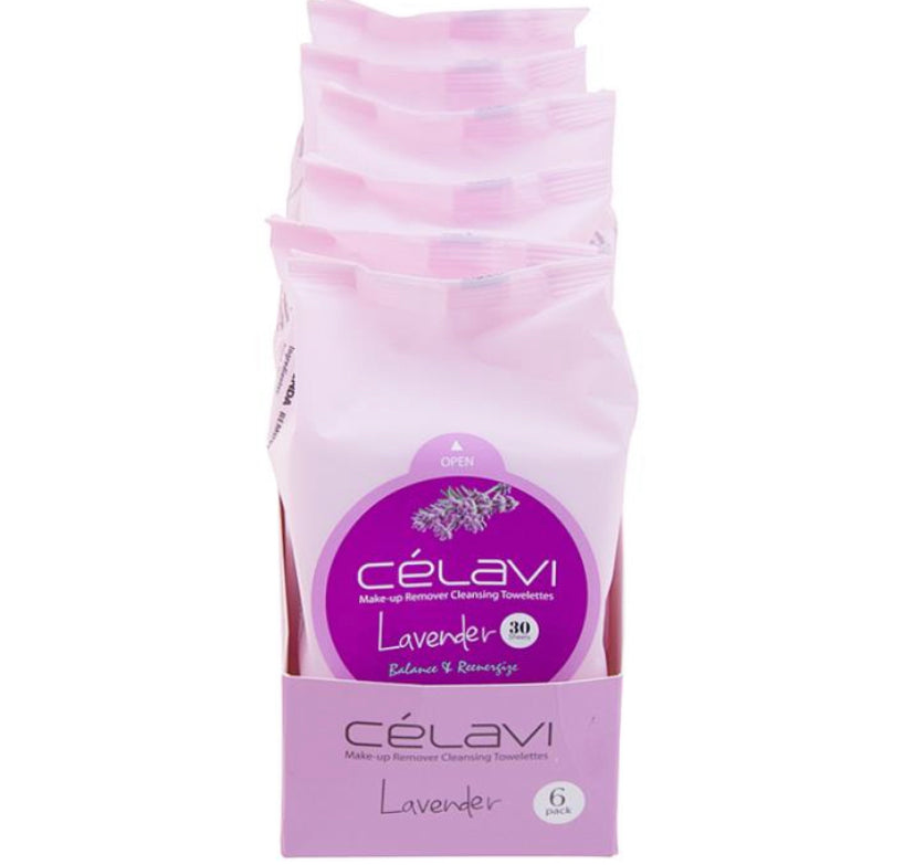 Celavi make up wipes 6 pack